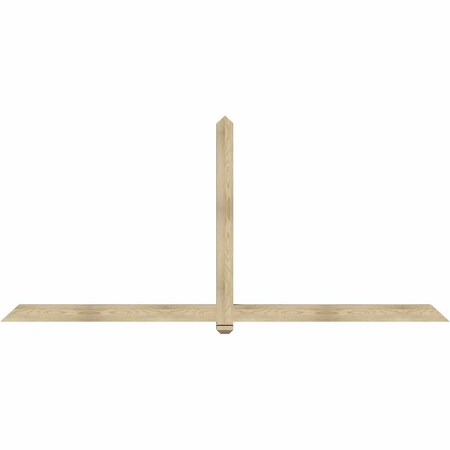 Ekena Millwork Eugene Rough Sawn Timber Gable Bracket, Douglas Fir, 108"W x 49"H x 4"D x 4"F, 11/12 Pitch GBW108X49X0404EUG00RDF